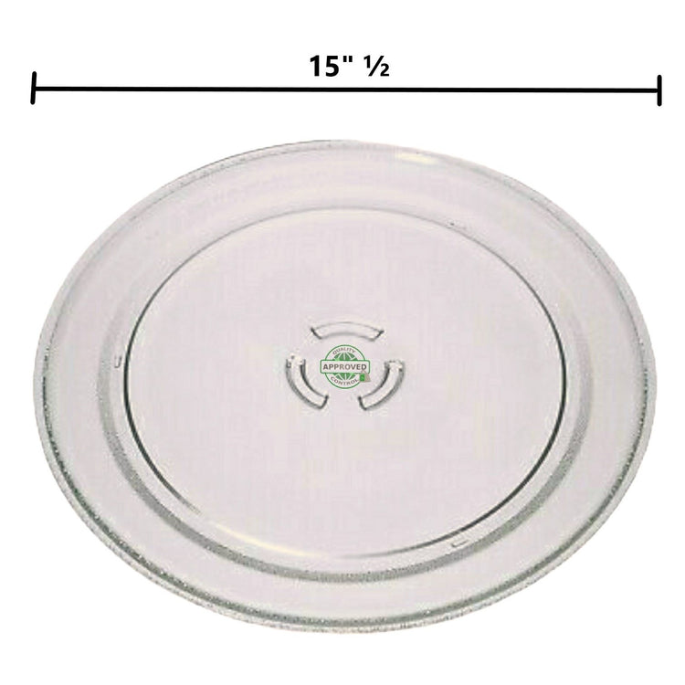 GlobPro W10113773 Microwave Glass Turntable Tray 15" Β½ Diameter Approx. Replacement for and Compatible with Samsung Kenmore Heavy Duty