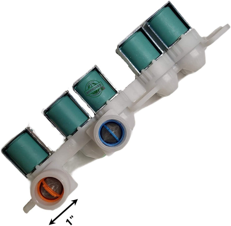 GlobPro 3276197 Washer Water Inlet Valve 5 Coil -1" inlet Approx. Replacement for and compatible with Samsung 3276197 Heavy DUTY