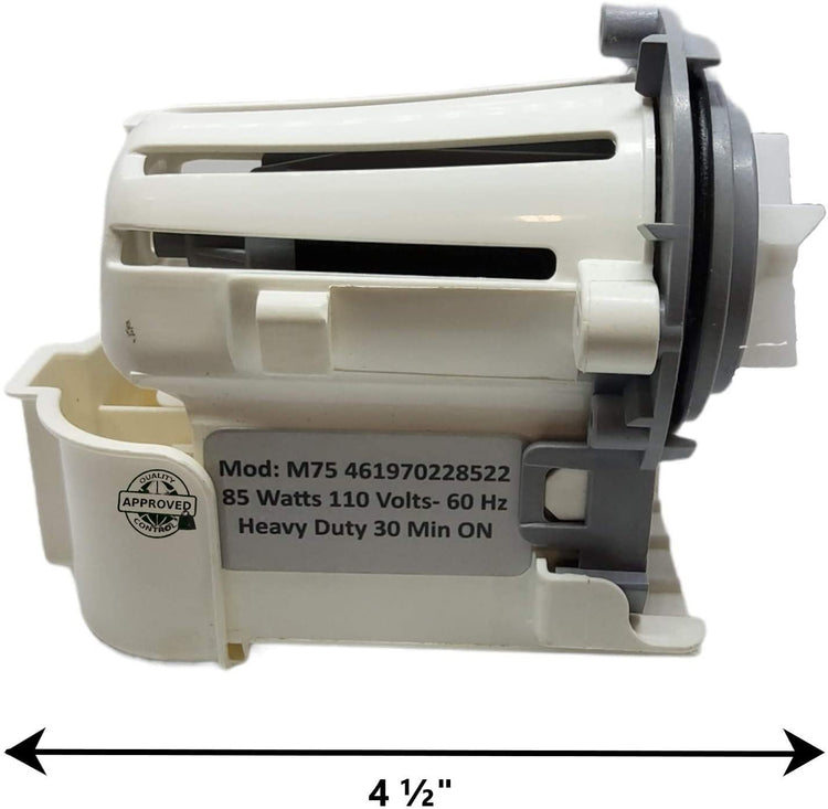 GlobPro WPW10321032 Washer Water Drain Pump 4 Β½" Approx. Replacement for and compatible with Maytag Whirlpool KitchenAid WPW10321032 Heavy DUTY