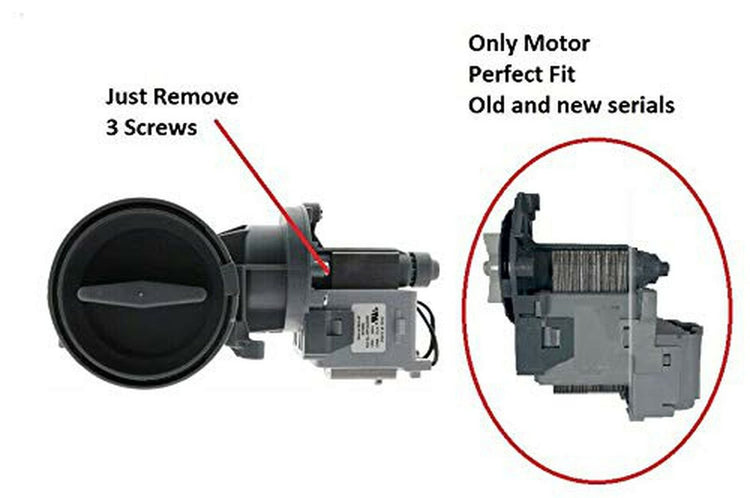 Global Solutions WPW10605427 Pump-Water Wl Compatible with Whirlpool Washer O...