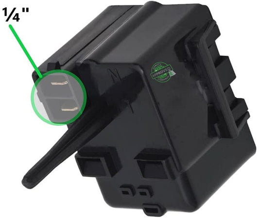 GlobPro WR08X10112 Frid. Compressor Start Relay ΒΌ" Terminal Replacement for and compatible with General Electric Hotpoint Heavy DUTY
