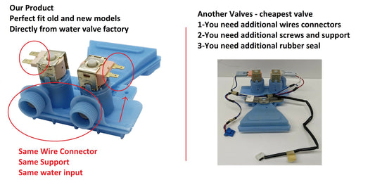 GE Mabe Washer Water Valve K-78637-2 274C16 G001/2/3/.12, K-78863-2, 290D1316G009, K-78863-3