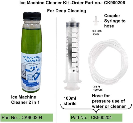 Ice Maker Machine Cleaner KitchenAid, GE Monogram, Kenmore and more CK900206 Fits WX08X42870