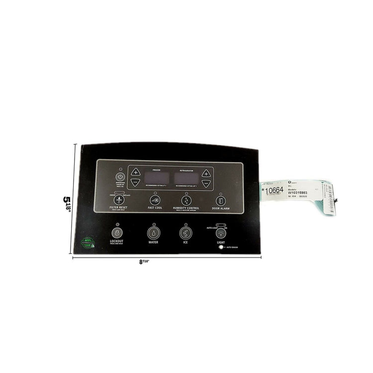 GlobPro 4383963-W10164139-W10315983 Dispenser Control Board and Touchpad (Bla...