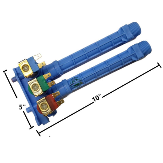 GlobPro 134866600 134371210 Washer Water Valve 9" Β½ length Approx. Replacement for and compatible with Frigidaire Crosley Kenmore Heavy DUTY