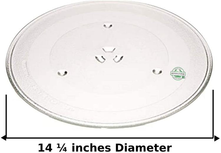 GlobPro WB49X10063 Microwave Turntable Glass Plate 14 ยผ Inches Replacement for and compatible with GE WB49X10063 Heavy DUTY