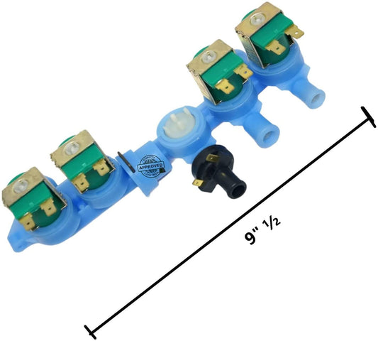 GlobPro WP22003245 Washer Water valve 4 coil - 9" Β½ length Approx. Replacement for and compatible with Maytag Heavy DUTY