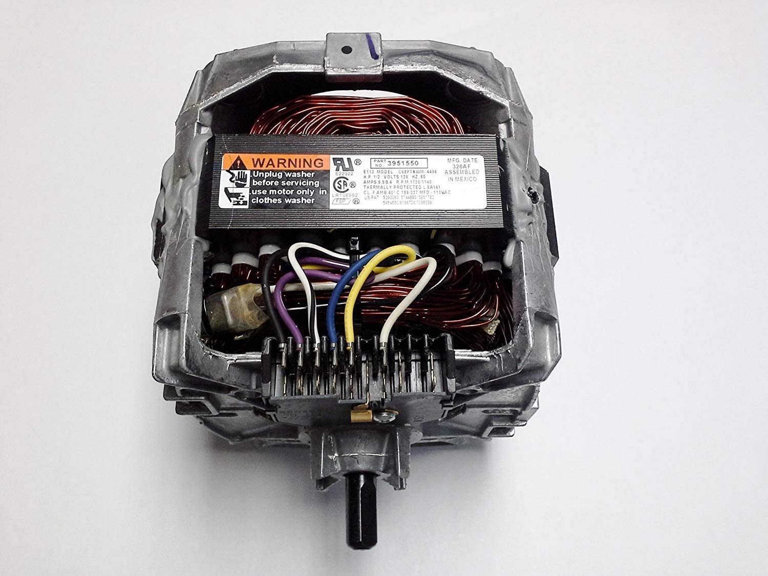 661600 Direct Drive Washer Motor 389248 3349644 3349645 3353177 3363736 387780 389248 389248 3946897 3951550 62535 62556 8528157 8528158 8577157 ER389248 WP661600 Genuine OEM