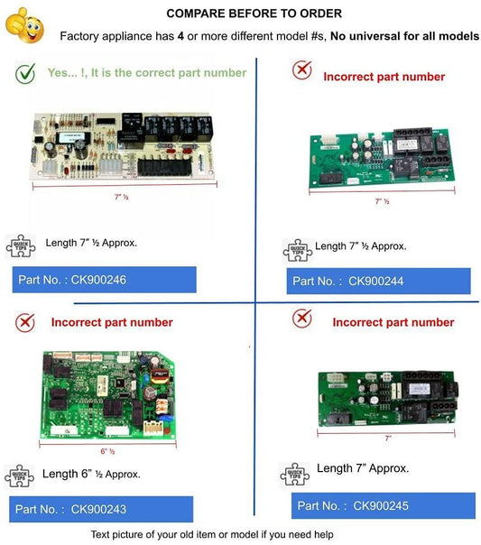 GlobPro WP2304016 Ice Cube Maker Control Board Length 7β Β½ Approx. Replacement for and compatible with KitchenAid Kenmore Whirlpool Heavy DUTY