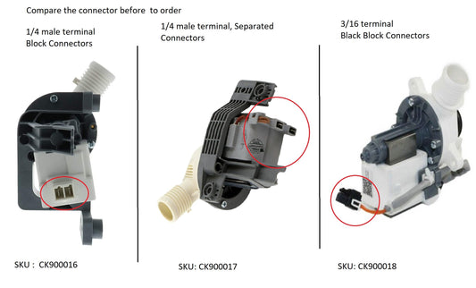 Ken.Series 600 washer water pump motor B40-3A01-B20-3A03, ONLY FIT FOR CK900017