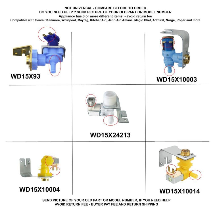 GE WD15X93 Water Inlet Valve Dishwasher