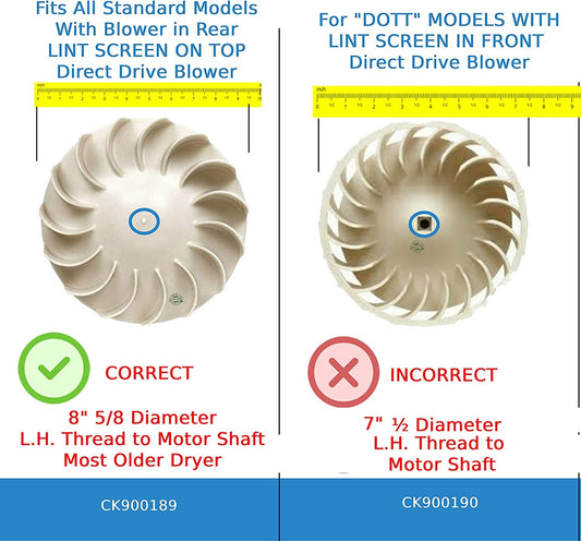 2-3 days delivery -CK900189 Kenmore Series 70 80 90 Dryer Motor Blower Wheel Fan PS11743785