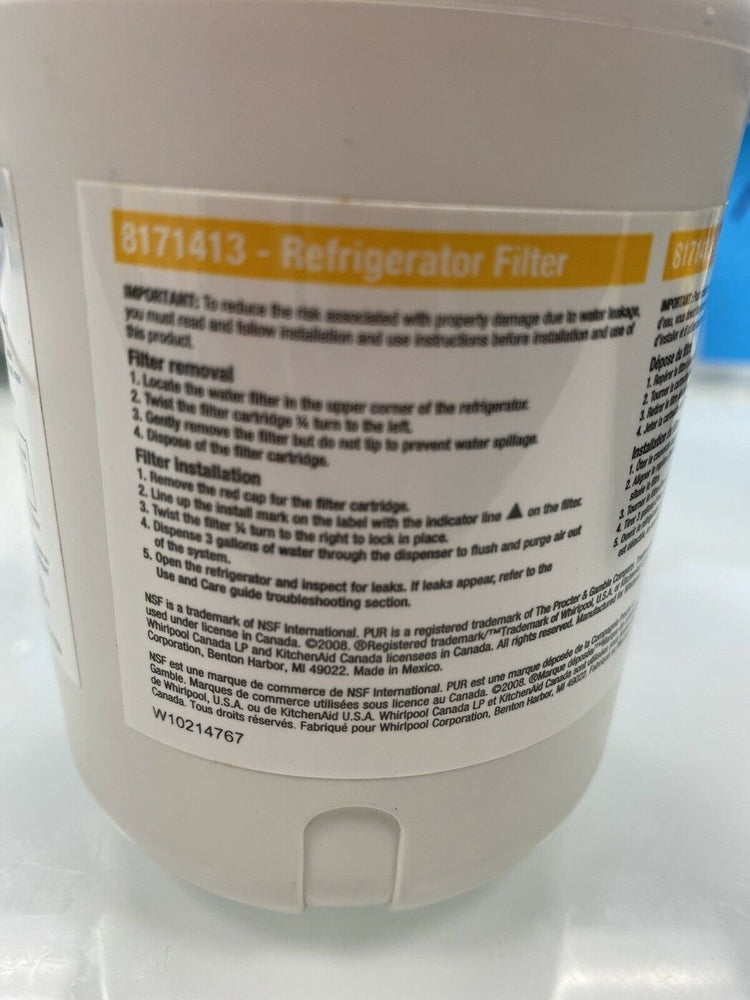 PUR Whirlpool 8171413 KitchenAid Refrigerator Water Filter Genuine, New
