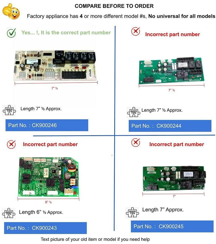 GlobPro 6100499 6100529 Ice Cube Maker Control Board Length 7β Β½ Approx. Replacement for and compatible with KitchenAid Kenmore Whirlpool Heavy DUTY