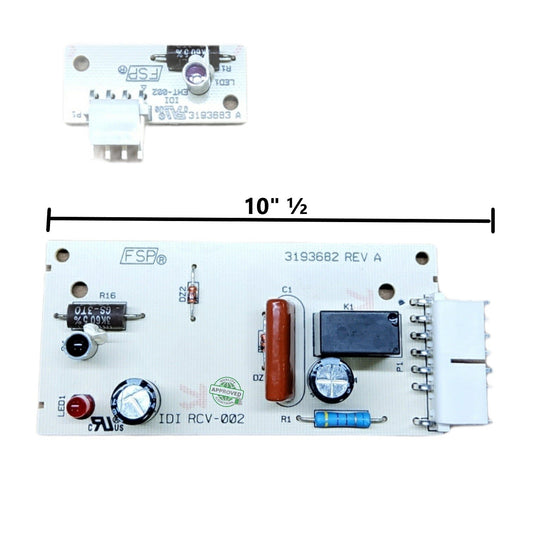 GlobPro W10193840 W10290817 Fridge Control Board Kit 10" Β½ length Approx. Replacement for and compatible with KitchenAid Whirlpool Kenmore Maytag Heavy DUTY