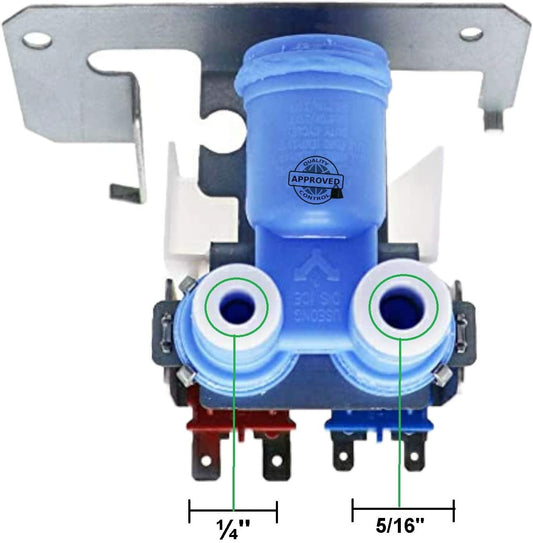 GlobPro WR57X10050 Frid Water Valve Out Water ΒΌ" Replacement for and compatible with GE Kenmore RCA Hotpoint Heavy DUTY