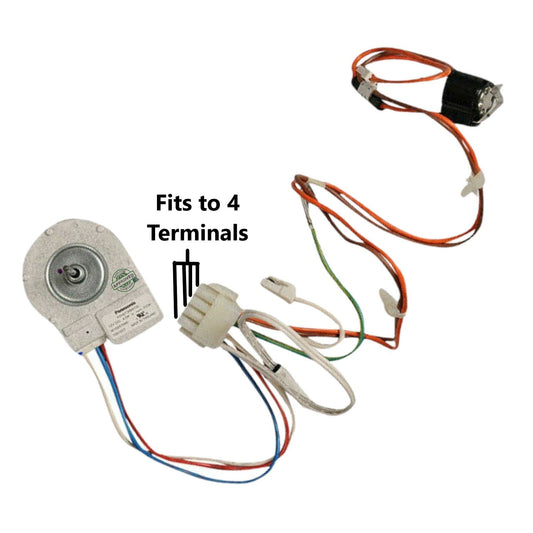 GlobPro PD00034178 EAP11728128 AP5988927 PS11728128 Fridge Evaporator Fan Motor 4 terminals 1" ΒΎ shaft length Approx. Replacement for and compatible with Maytag Heavy DUTY