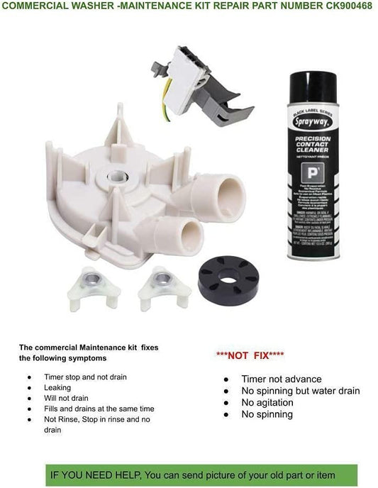 CK900468 KIT to FIX Washer stops at Rinse & not DRAIN compatible with Roper