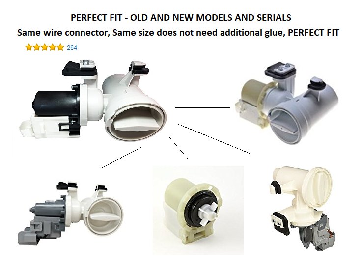 FREE EXPEDITED Whirlpool Duet Sport Washer Water Drain Pump Motor W10183434