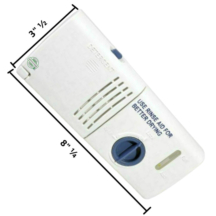 GlobPro 9744543 WP8558129VP Diswasher Detergent Dispenser Assembly 8" ยผ length Approx. Replacement for and compatible with Kenmore Whirlpool Inglis KitchenAid Heavy DUTY