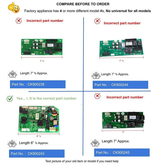 GlobPro W11034363 Ice Cube Maker Main Control Board 6β Β½ Length Approx. Replacement for and Compatible with KitchenAid Whirlpool Maytag Kenmore Heavy Duty