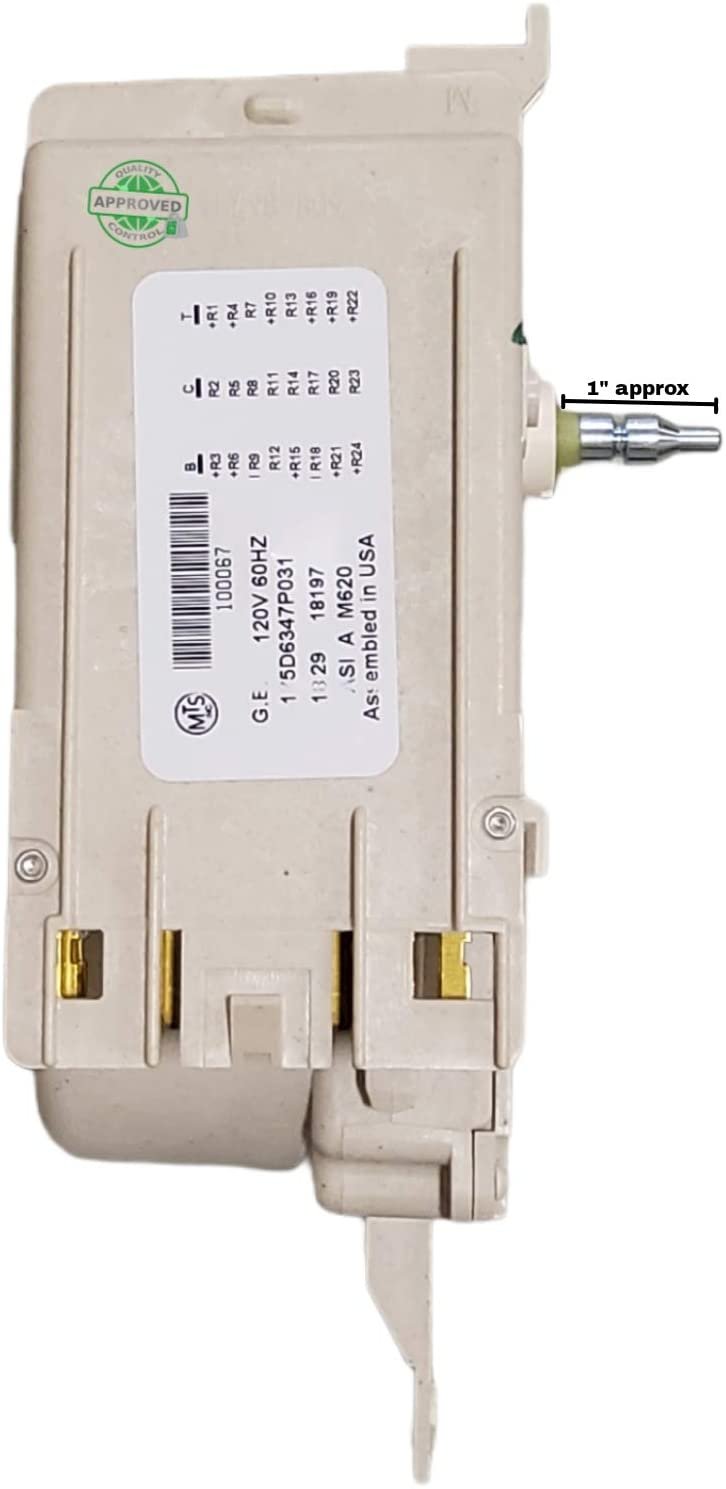 GlobPro WH12X10424 WH12X10490 1617104 Washer Main Control Booard 1" shaft length Approx. Replacement for and compatible with General Electric WH12X10424 WH12X10490 1617104 Heavy DUTY