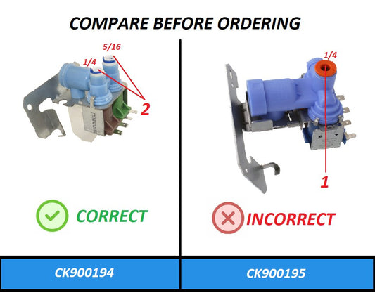GlobPro PD00000995 Fridge Water Inlet Valve - ΒΌ" - 5/16" inlet 2 coil Replacement for and compatible with General Electric Kenmore Heavy DUTY