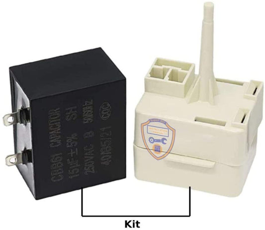 EquipDr Refrigerator Compressor Relay 3ARR65P4E3AS Start Kit Replacement for 216008900 Heavy DUTY