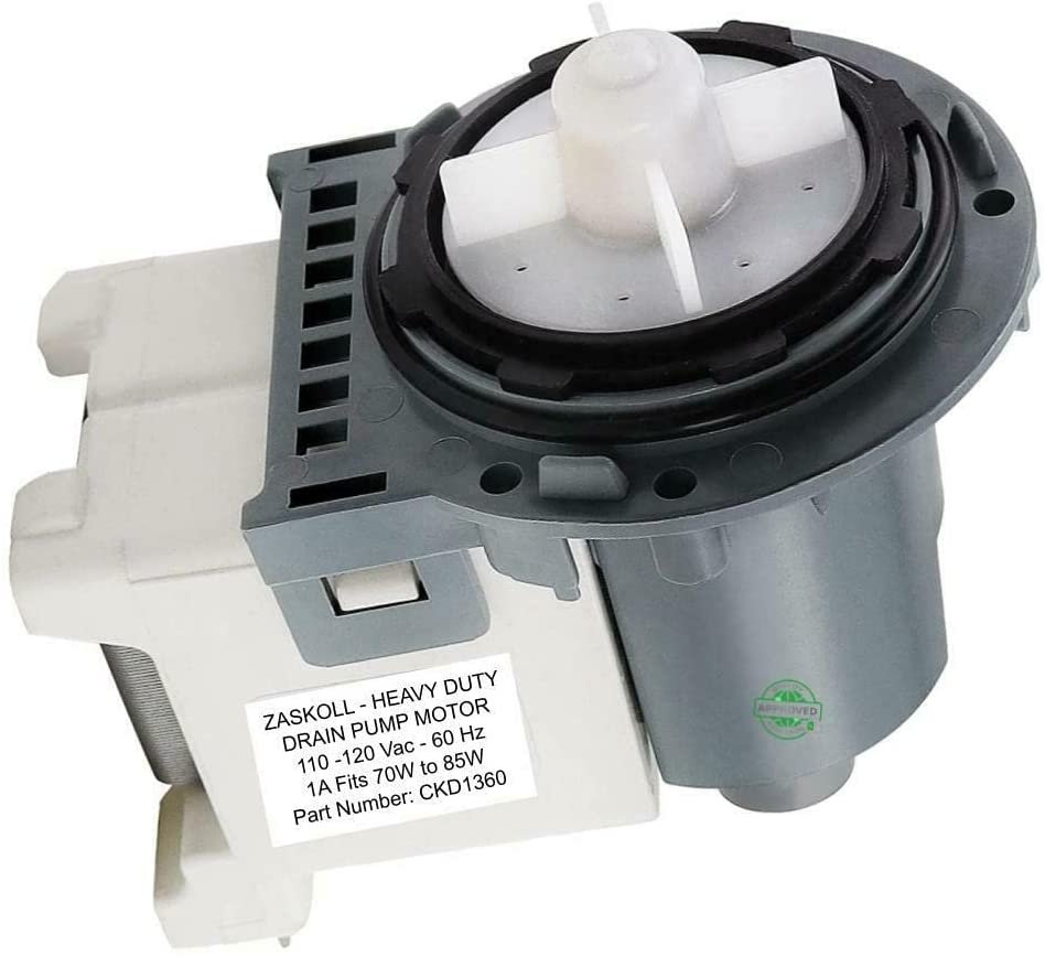 E-DrUS AP6022535 PS11755868 Washer Fits ASKOLL M222-5 Drain Pump Motor W10515399 Impeller blades included compatible with Maytag Heavy DUTY