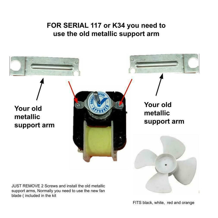 E-DrUS CK900390 Compatible With KitchenAid Refrigerator Evaporator Fan Motor PS11742484 compatible with Heavy DUTY