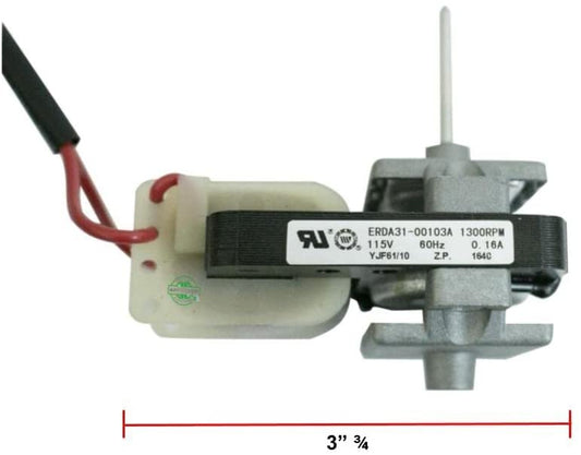 GlobPro DA31-00103A Fridge Condenser Fan Motor 3" ¾ length Approx Replacement for and compatible with Samsung Heavy DUTY