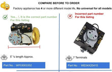 GlobPro PD00005754 AP6007953 PS11741080 EAP11741080 Dryer Timer with Chime 5" ¼ length Approx. Replacement for and compatible with Maytag Heavy DUTY