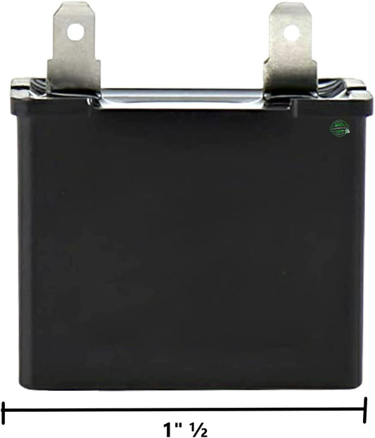 GlobPro WPW10662129 Fridge Run Capacitor 2 terminals 1" ½ length Approx. Replacement for and compatible with Whirlpool Roper KitchenAid Maytag Heavy DUTY