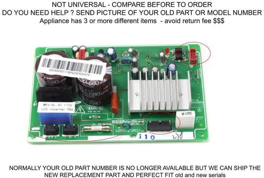 E-DrUS DA41-00707B Refrigerator Fridge compressor Inverter Board DA41-00707B, 06DA9200111BP623C5M19 compatible with Heavy DUTY