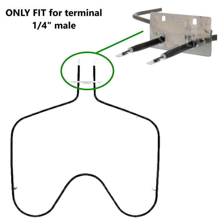 GlobPro 99989645 Electric Range Oven Bake Element 17" length Approx. Replacement for and compatible with Whirlpool KitchenAid Roper Kenmore Heavy DUTY