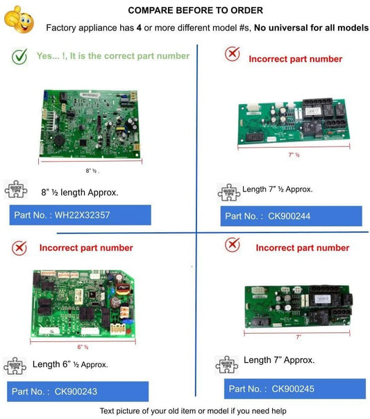 GlobPro WH22X32357 Washer Control Board 8" ½ length Approx. Replacement for and compatible with GE Heavy DUTY
