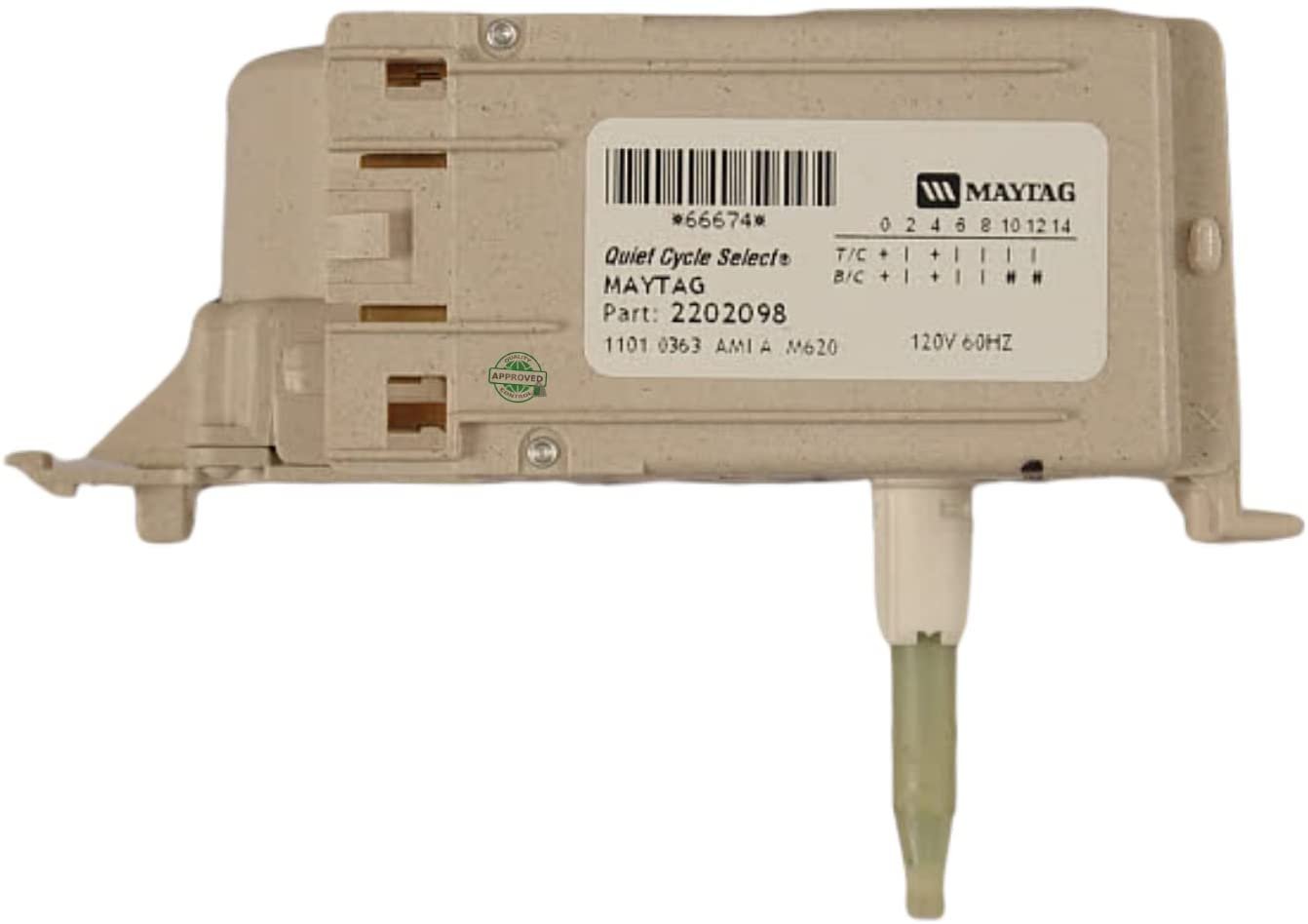 GlobPro WP21002232 Washer Timer 6" ΒΌ length Approx. 24" terminals Replacement for and compatible with Maytag Heavy DUTY