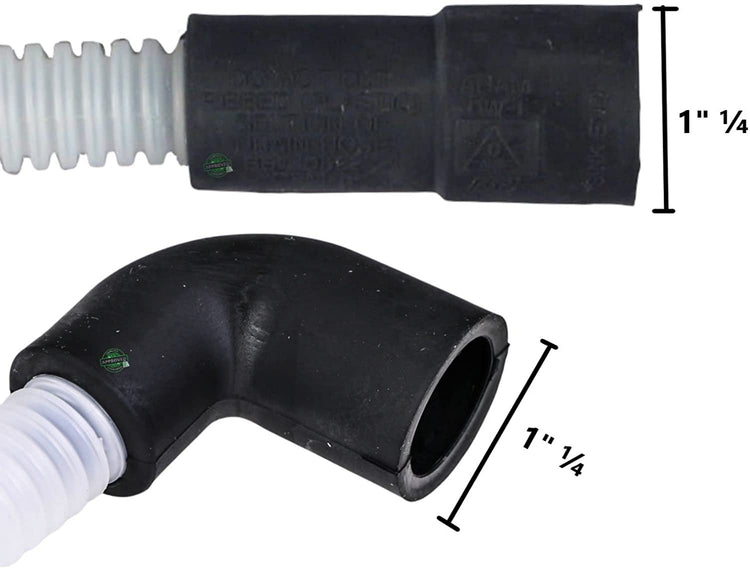 GlobPro WP3374077 Diswasher Drain Hose 72" length Approx. Replacement for and compatible with KitchenAid Whirlpool Kenmore Heavy DUTY