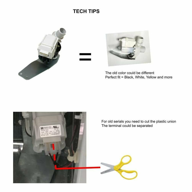 2-3 Days Delivery- Washer Drain Pump Assembly TRUCK-1 - WH23X0081