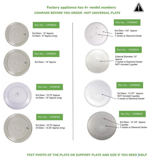 CK900126 Kitchen Aid Glass Turntable Tray / Plate 11-7/8" 4393799 by ERP