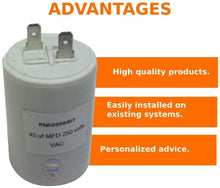 EquipDr Washer Capacitor 45 mF 123C8355P008 Replacement for WH12X10462 Heavy DUTY