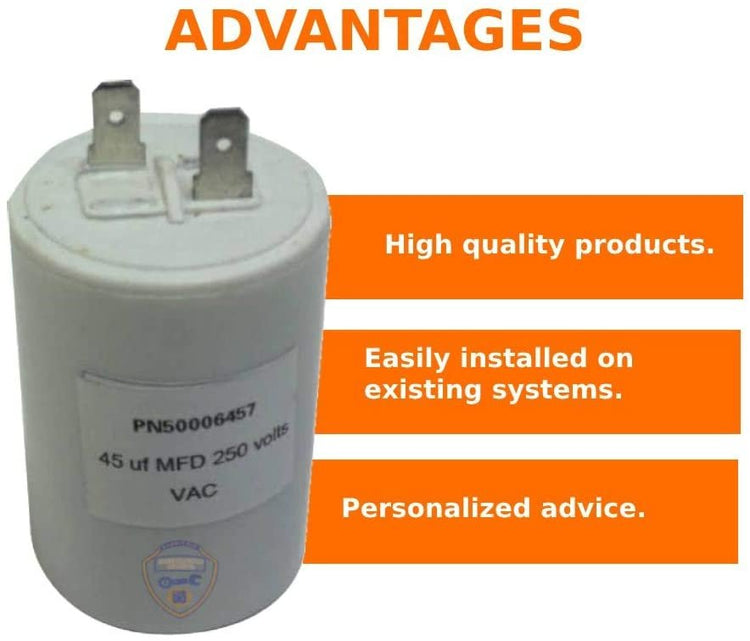 EquipDr Washer Capacitor 45 mF 123C8355P008 Replacement for WH12X10462 Heavy DUTY