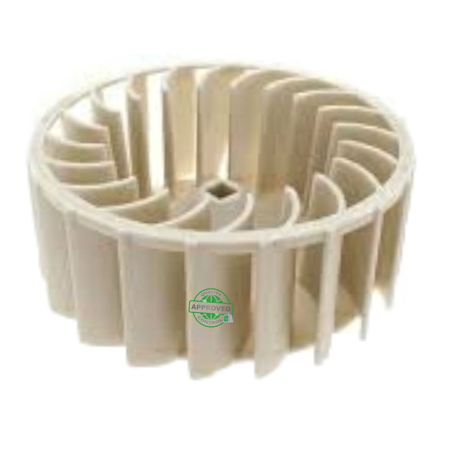 GlobPro 697772 WP697772VP 687613 Dryer The Blower Wheel 697772 measures 7-Β½" Diameter & Screws on to the motor shaft with left handed threads. Replacement for and compatible with Whirlpool Kenmore