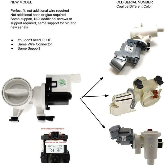 EAP11752769 Water Drain Pump Motor Compatible with Maytag PD00025130 HeavyDuty