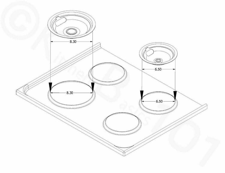 2-3 Days Delivery - AP6018065 PS11751367 Range 8 Inch Large Surface Element