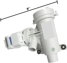 GlobPro WH23X10038 WH23X20825 WH23X25461 Washer Water Drain Pump 9" length Approx. Replacement for and compatible with GE Heavy DUTY