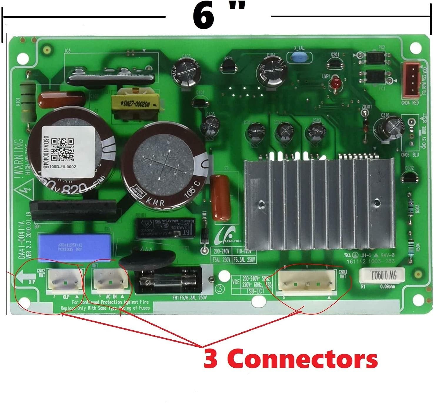 DrEquipUS DA41-00404D Power Control Board Replacement for and compatible with Samsung Heavy DUTY