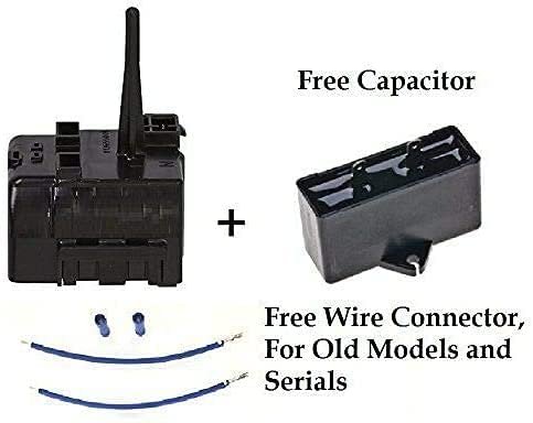 GlobPro 8201769 Refrigerator Compressor relay and capacitor old # 2212964 3ARR55M4F1A Replacement for and compatible with Whirlpool Kenmore Amana Maytag Heavy DUTY