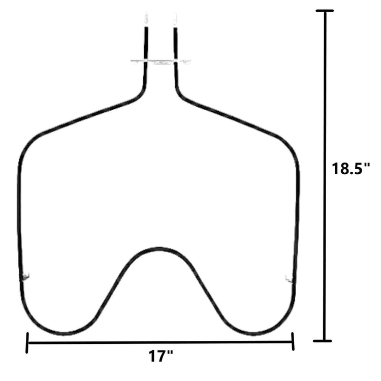 GlobPro 99989645 Electric Range Oven Bake Element 17" length Approx. Replacement for and compatible with Whirlpool KitchenAid Roper Kenmore Heavy DUTY