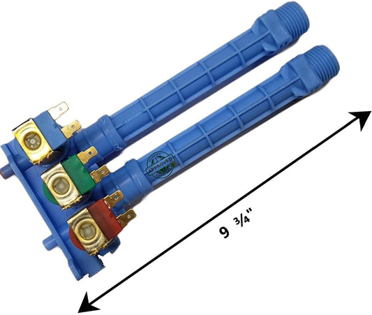 DrEquipUS 134371220 Water Inlet Valve 9" 3/4" LENGTH Replacement for and compatible with Frigidaire- Kenmore - Crosley- sears. Heavy DUTY